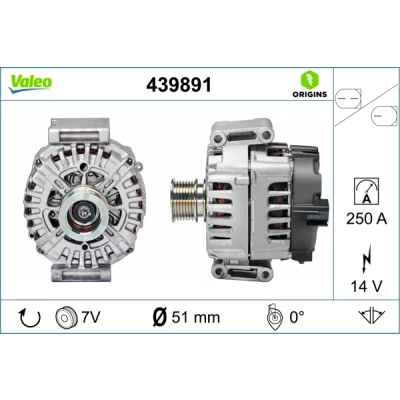 Kuva VALEO 439891 Laturi 14V 250A