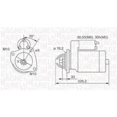 Kuva MAGNETI MARELLI 063721067010 Starttimoottori 12 1,4 9 BMW: 5 Sedan, Touring, 3 FORD: Sierra Mk2 Farmari