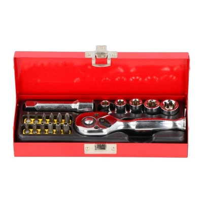 Kuva ENERGY NE00338 Hylsyavainsarja 20 Torx, ulko, Ristipää (PH), Torx TR 3/8&quot;, 3/8 Räikkätoiminnolla