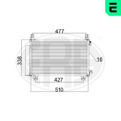 Kuva ERA 667185 Ilmastoinnin Lauhdutin Vedenerottimella TOYOTA: Yaris III Hatchback