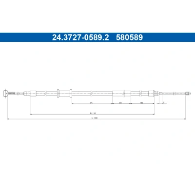Kuva ATE 24.3727 0589.2 Käsijarruvaijeri 1480 FIAT: Ducato III Van, Flatbed Kuorma auto / Alusta, Bussi