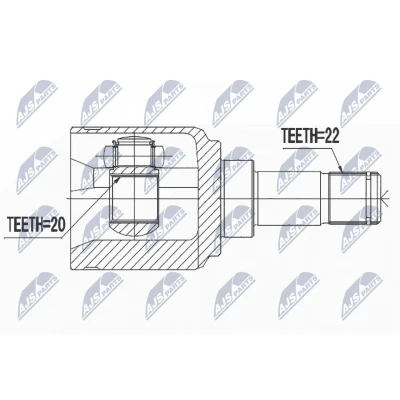 Kuva Nivelsarja, vetoakseli, Etuakseli, vasen FIAT PANDA, LANCIA YPSILON OE 1541818, 51787863, 51839649