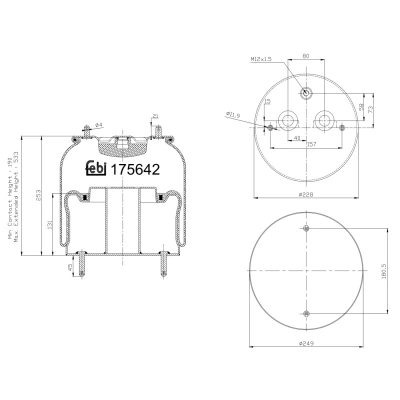 Kuva FEBI BILSTEIN 175642 Metallipalje, ilmajousitus