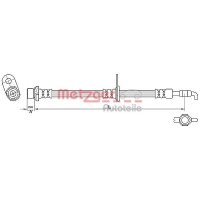 Kuva METZGER 4110285 Jarruletku 581 TOYOTA: Avensis II Station Wagon, Sedan, Hatchback
