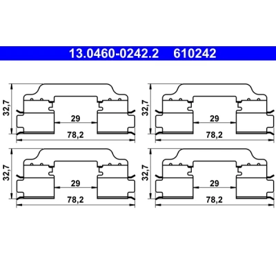 Kuva Tarvikesarja, jarrupala, Etuakseli RENAULT KANGOO / GRAND II, BE BOP, Express OE 44 08 314 67R