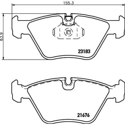 Kuva HELLA 8DB 355 009 001 Jarrupalat Kulumisenilmaisemelle BMW: X3, 3 Touring, Sedan, ROVER: 75