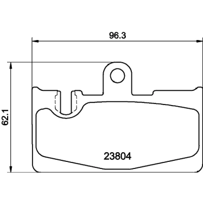 Kuva HELLA 8DB 355 011 661 Jarrupalat Kulumisenilmaisemelle LEXUS: LS III