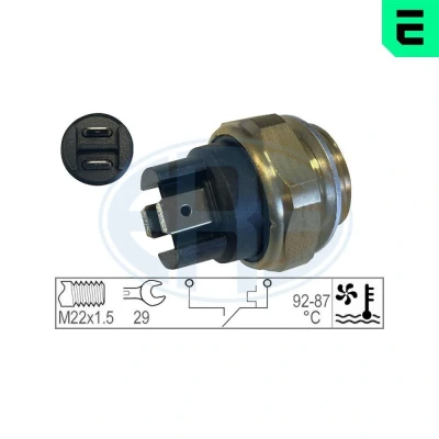 Kuva Lämpökytkin, jäähdyttimen puhallin ALFA ROMEO, CITROËN, DAEWOO, FIAT, LADA, SAAB, SEAT, TALBOT OE 000 431 833 1, 2103 3808 800, 2106 07 92 87