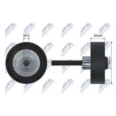 Kuva Ohjain /kiristysrulla kiilahihna AUDI, SEAT, SKODA, VW OE 1J0 145 276 B, 276, 1J0145276