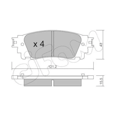 Kuva CIFAM 822 1041 0 Jarrupalat Kulumisenilmaisemelle