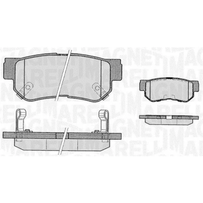 Kuva MAGNETI MARELLI 363916060278 Jarrupalat akustisella kulumavaroittimella HYUNDAI: Sonata V, Tucson, Getz, KIA: Sportage II, Optima / K5, Magentis II