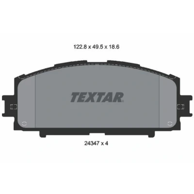 Kuva TEXTAR 2434701 Jarrupalat Ei kulumisenilmaisimelle TOYOTA: Corolla X Sedan