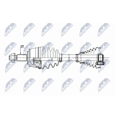 Kuva NTY NPW FT 035 Vetoakseli Etuakseli, vasen, oikea 505 FIAT: Doblo II Farmari
