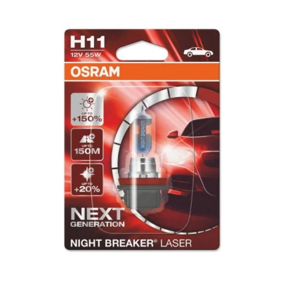 Kuva OSRAM 64211NL 01B Polttimo, kaukovalo H11 12V 55W From 3400 to 4050K Halogeeni AUDI: A6 C7 Sedan, A4 B8 Avant, BMW: 5 Touring, 3 Touring