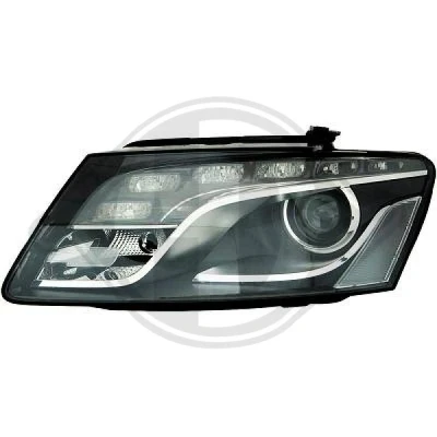 Kuva DIEDERICHS 1075084 Ajovaloumpio Oikea PWY24W, D3S LED, Xenon Musta Valokorkeussäätimen moottorilla AUDI: Q5