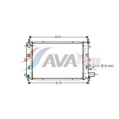 Kuva AVA COOLING SYSTEMS FD2152 Jäähdytin Alumiini 525mm 378mm 23mm Ilman nestesäiliötä Jäähdytysrivat mekaan. kiinnitetyt FORD: Escort 6 Cabrio, 5