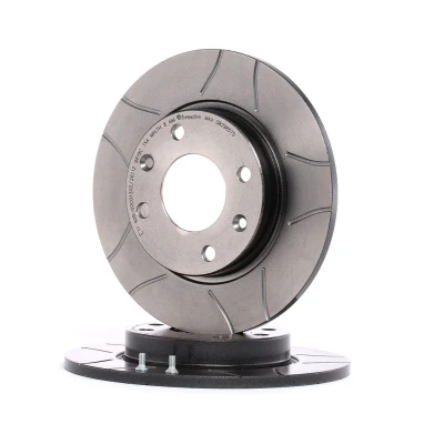 Kuva BREMBO MAX LINE 08.2985.75 Jarrulevyt 247 10 4 täysi, lovella pinnoitettu Ruuveilla PEUGEOT: 206 Hatchback, 205 II SW