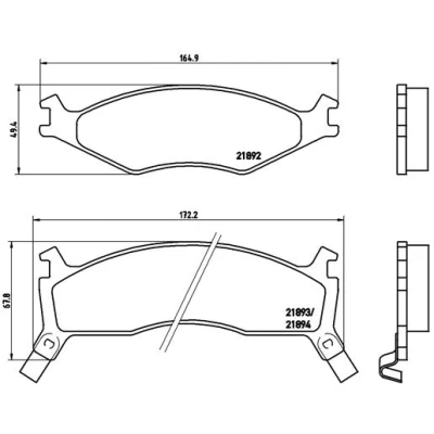 Kuva BREMBO P 30 006 Jarrupalat akustisella kulumavaroittimella Ilman tarvikkeita