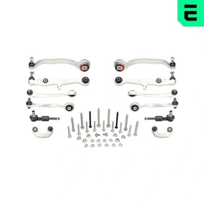 Kuva OPTIMAL G8 550 Tukivarsisarja, Pyörien Tuenta Vasen, Oikea, Etuakseli Kiinnitysmateriaalilla, Pallonivelillä, Kuulatapilla AUDI: A4 B7 Avant
