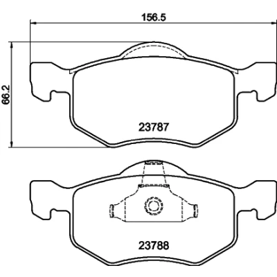 Kuva HELLA 8DB 355 010 141 Jarrupalat Ei kulumisenilmaisimelle FORD: Maverick SUV
