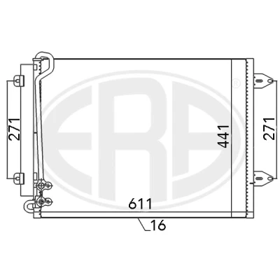 Kuva ERA 667044 Ilmastoinnin Lauhdutin Vedenerottimella VOLKSWAGEN: Passat B7 Variant, B6 Alltrack