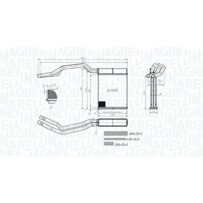 Kuva MAGNETI MARELLI 350218453000 Lämmityslaitteen Kenno