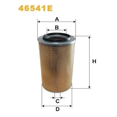 Kuva WIX FILTERS 46541E Ilmansuodatin 383 227 Suodatinpanos MERCEDES BENZ: T2/LN1 Van / Farmari, LK/LN2, RENAULT TRUCKS: Midlum