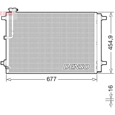 Kuva DENSO DCN02046 Ilmastoinnin Lauhdutin Vedenerottimella R 134a