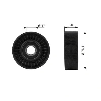 Kuva GATES T38015 Ohjainrulla BOOST DN CVT Belt