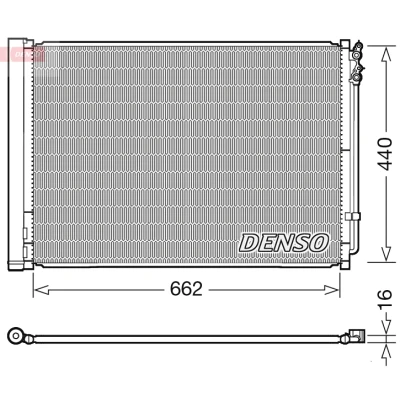 Kuva DENSO DCN05032 Ilmastoinnin Lauhdutin Vedenerottimella 622x459.7x16 R 134a 622 BMW: 5 Sedan, Touring