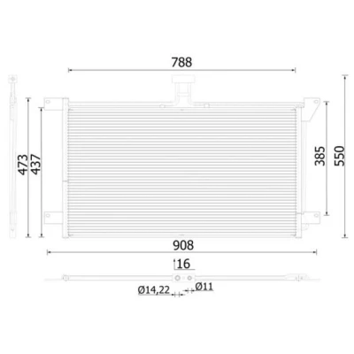 Kuva MAHLE ORIGINAL AC 288 001S Ilmastoinnin Lauhdutin ilman vedenerotinta 12 8,7 772