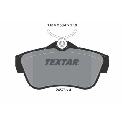 Kuva TEXTAR 2457803 Jarrupalat Ei kulumisenilmaisimelle FIAT: Scudo II Van,
