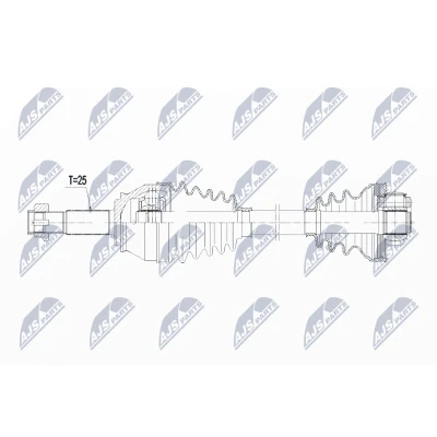 Kuva NTY NPW FT 023 Vetoakseli Etuakseli, oikea 522 FIAT: Doblo I Cargo