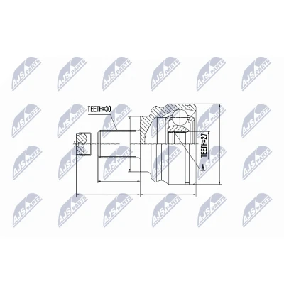 Kuva Nivelsarja, vetoakseli, Etuakseli, oikea, vasen Bmw X5 [E53] OE 31607505005, 31607505006, 31607565313