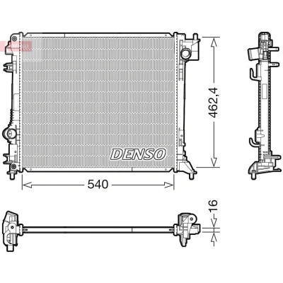 Kuva DENSO DRM46063 Jäähdytin 540 488 16