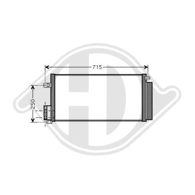 Kuva DIEDERICHS DCC1624 Ilmastoinnin Lauhdutin Vedenerottimella Climate 11,9 8,9 Alumiini R 134a FIAT: BRAVO 2, OPEL: Corsa D Hatchback