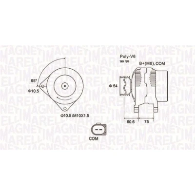 Kuva MAGNETI MARELLI 063732051010 Laturi 12V 150A BMW: 5 Touring, Sedan, 7