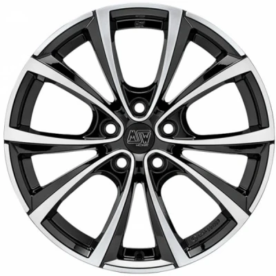Kuva MSW 27T Gloss Black Polished 9.5x19 5/114.3 ET45 B64.1