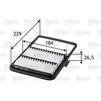 Kuva VALEO 585287 Ilmansuodatin 27 186 290 Suodatinpanos TOYOTA: Prius II Liftback