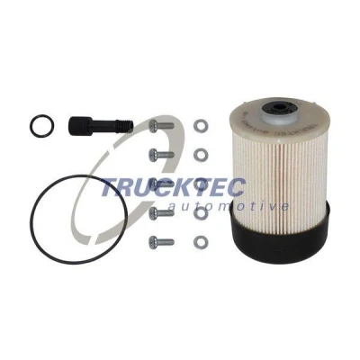 Kuva TRUCKTEC AUTOMOTIVE 02.38.132 Polttoainesuodatin Suodatinpanos Asennusmateriaalilla MERCEDES BENZ: Vito Van, Tourer, NISSAN: NP300 Navara Pick up