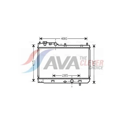 Kuva AVA COOLING SYSTEMS MZ2214 Jäähdytin Alumiini 350mm 518mm 26mm Ilman nestesäiliötä Jäähdytysrivat juotetut MAZDA: 323 C IV Hatchback