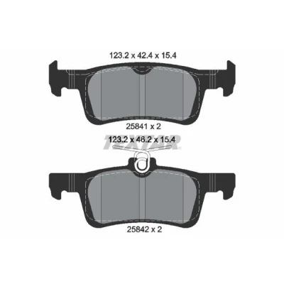 Kuva TEXTAR 2584101 Jarrupalat Ei kulumisenilmaisimelle PEUGEOT: 308 I SW, SW 2, II Hatchback