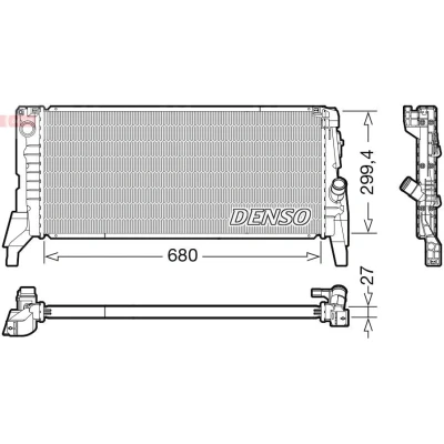 Kuva DENSO DRM05119 Jäähdytin 680 321 27