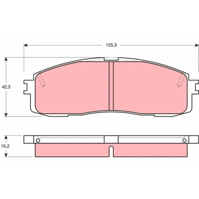 Kuva TRW GDB872 Jarrupalat Ei kulumisenilmaisimelle TOYOTA: Crown Sedan