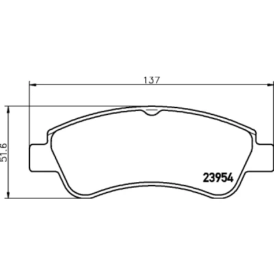 Kuva HELLA 8DB 355 011 071 Jarrupalat Ei kulumisenilmaisimelle Jarrusatulan ruuveilla Tarvikkeilla PEUGEOT: 307 Hatchback, SW, 206 Hatchback