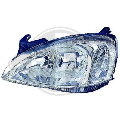 Kuva DIEDERICHS 1813980 Ajovaloumpio Oikea H7/H7 Lasinkirkas OPEL: Corsa C Hatchback