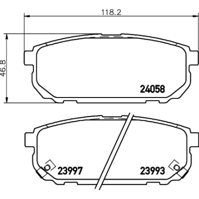 Kuva HELLA 8DB 355 010 871 Jarrupalat akustisella kulumavaroittimella KIA: SORENTO 1