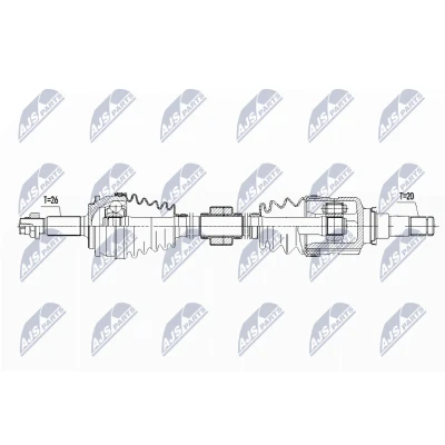 Kuva Vetoakseli, Etuakseli, vasen Toyota Avensis kombi, sedan OE 4342005400, 4342005401