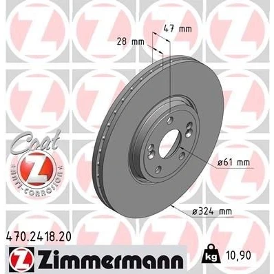 Kuva Jarrulevy, Etuakseli RENAULT ESPACE IV, VEL SATIS OE 7701 206 923, 207 357, 8200 177 024