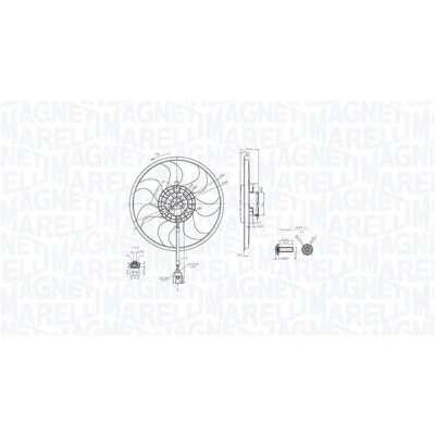 Kuva MAGNETI MARELLI 069422889010 Jäähdyttimen Tuuletin 420 12 384 VOLKSWAGEN: Multivan 5 (7HM, Transporter Bus